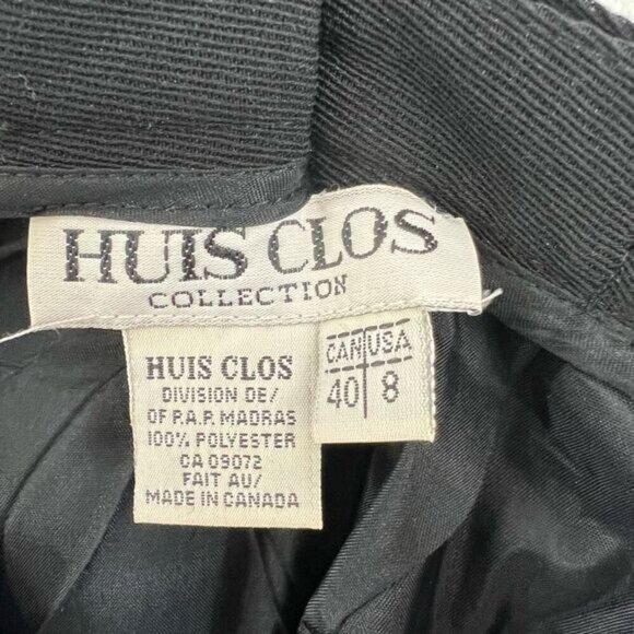 Vintage Huis Clos Collection Women’s US 8 Black Maxi Skirt Button Textured Goth - Picture 5 of 11